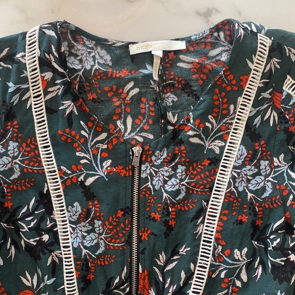 Maje size 1 puff sleeve dress ❣️⚪️🌀🌿 - Picture 4 of 6